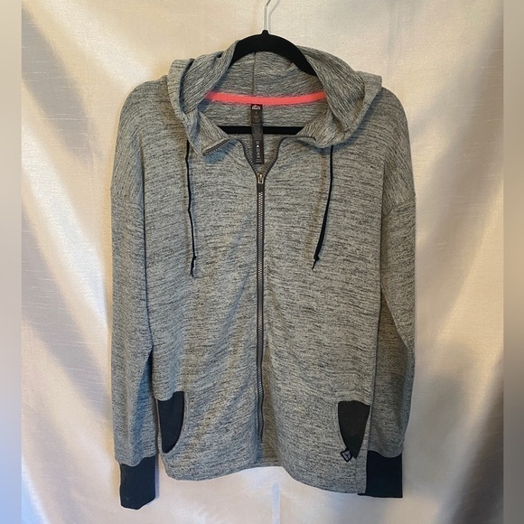 RBX Full  Zip Hooded Sweater Heathered Gray Ladies Sm - Picture 10 of 10